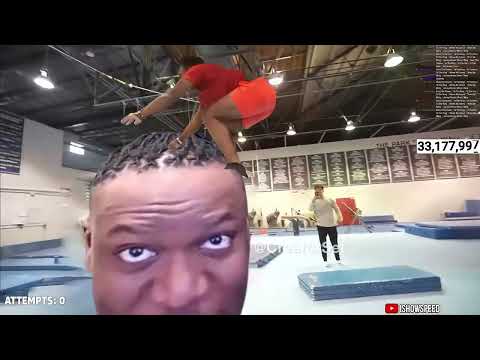 IShowSpeed jumps on KSI's Forehead meme