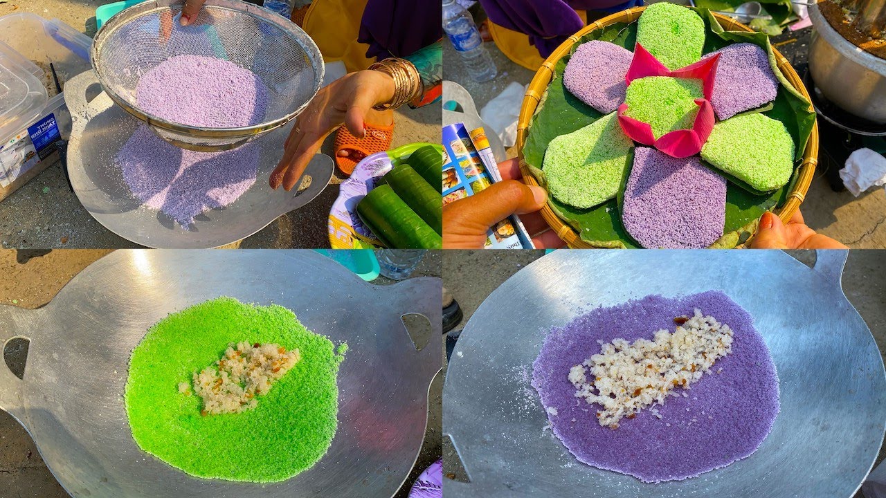 Độc đáo món bánh rây (bánh dứa) 3 màu siêu hiếm chỉ còn sót lại ở Sóc ...
