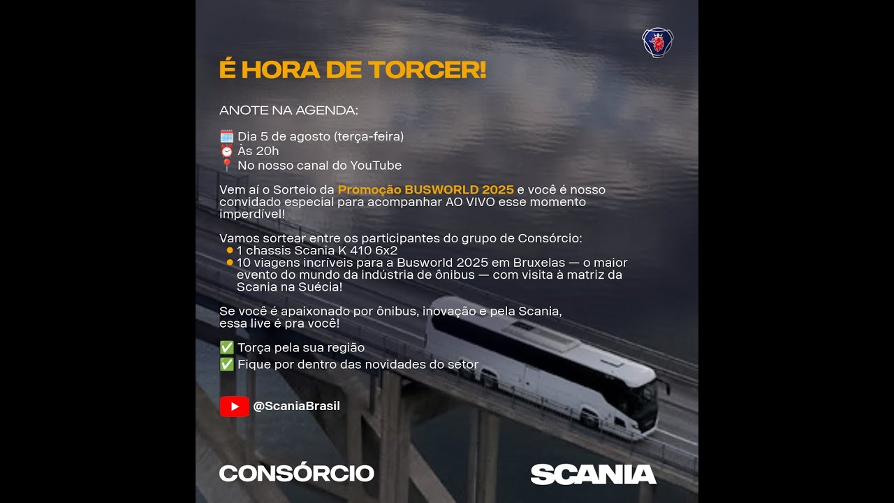 Scania Consórcio - Sorteio Promoção Busworld 2025