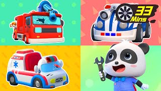 Let&#39;s Repair Police Car, Fire Truck and Ambulance | Monster Truck | Kids Song | BabyBus - Cars World