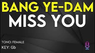 Bang Ye-Dam - Miss You - Karaoke Instrumental - Female
