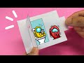 Coolpaper craft idea with among us mini crewmate vs doorvery easypaper craft diy tutorial