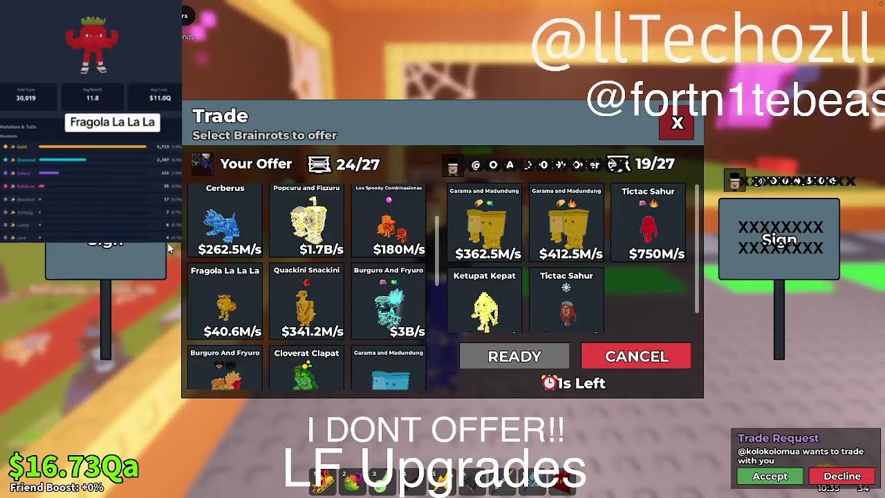 🔴Sab Trading! Steal a brainrot trading Live🔴 #shorts #roblox #sab # ...