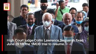 Najib's 1MDB trial to resume June 29