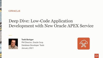 Low-Code Application Development with New Oracle APEX Service