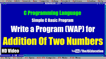 C Program | Addition Of Two numbers | With Explanation | HD Video Tutorial