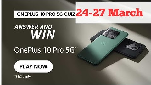 Amazon Oneplus 10 Pro 4G Quiz Answers Today | Amazon Quiz Answers Today | Amazon Quiz Today |