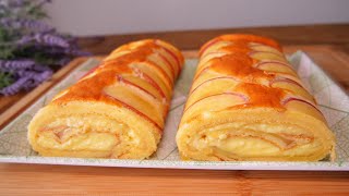 Quick apple cake 🍎 with creamy pudding! Prepared in minutes!!