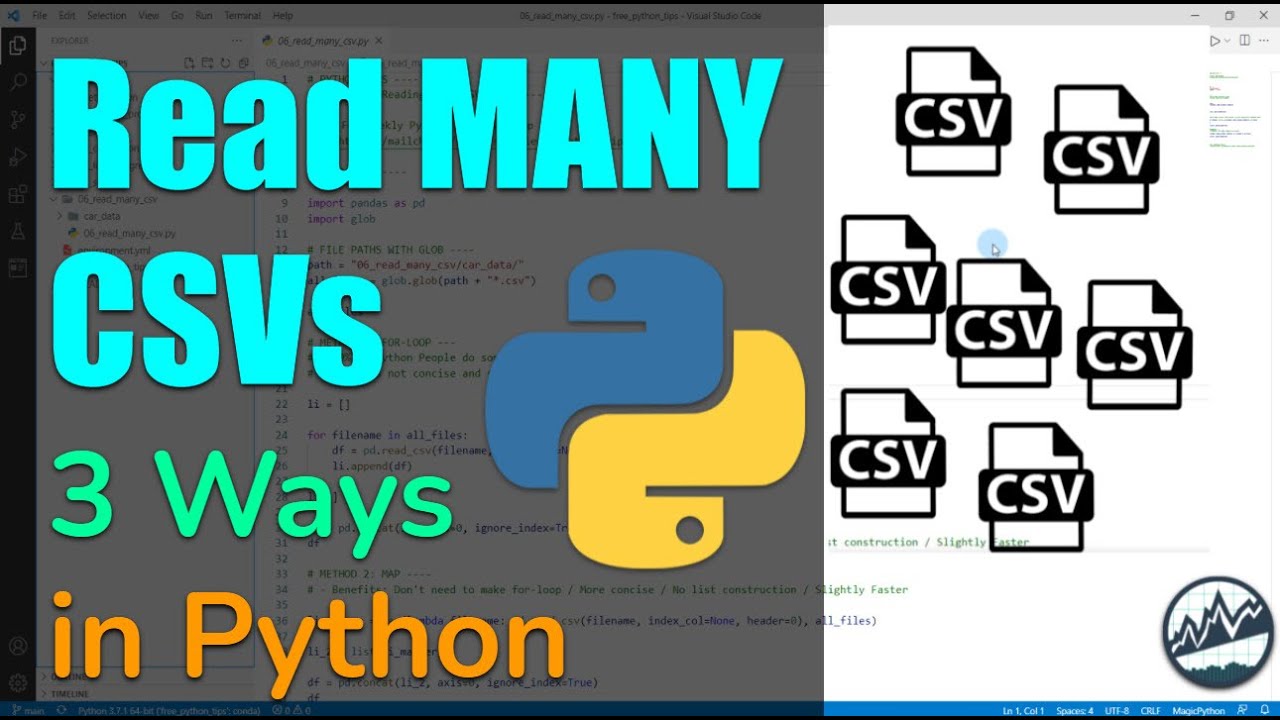 Python Csv Reader Multiple Files