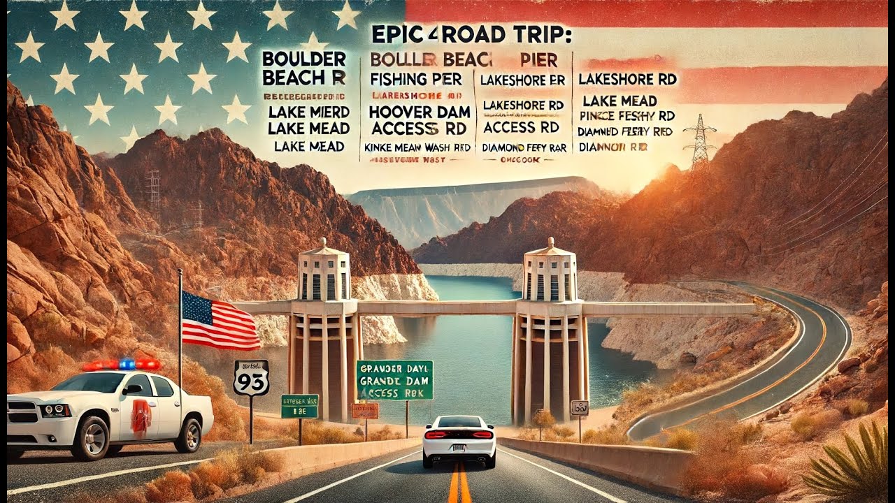 Epic 4K Road Trip: Boulder Beach to Hoover Dam and Grand Canyon West - Iconic Sights and Landmarks!