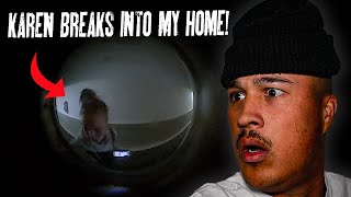 She tried to break into my home! (Crazy Karen Encounter Caught On Camera)