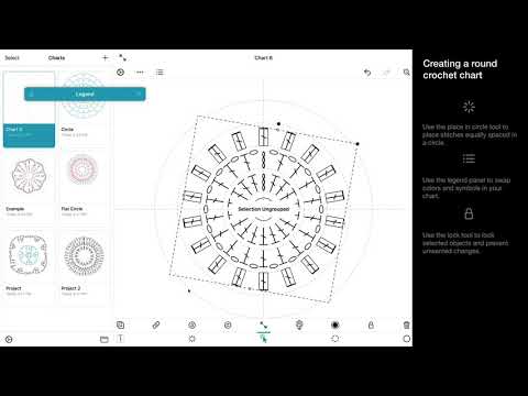 Using the place in circle tool to create a round chart