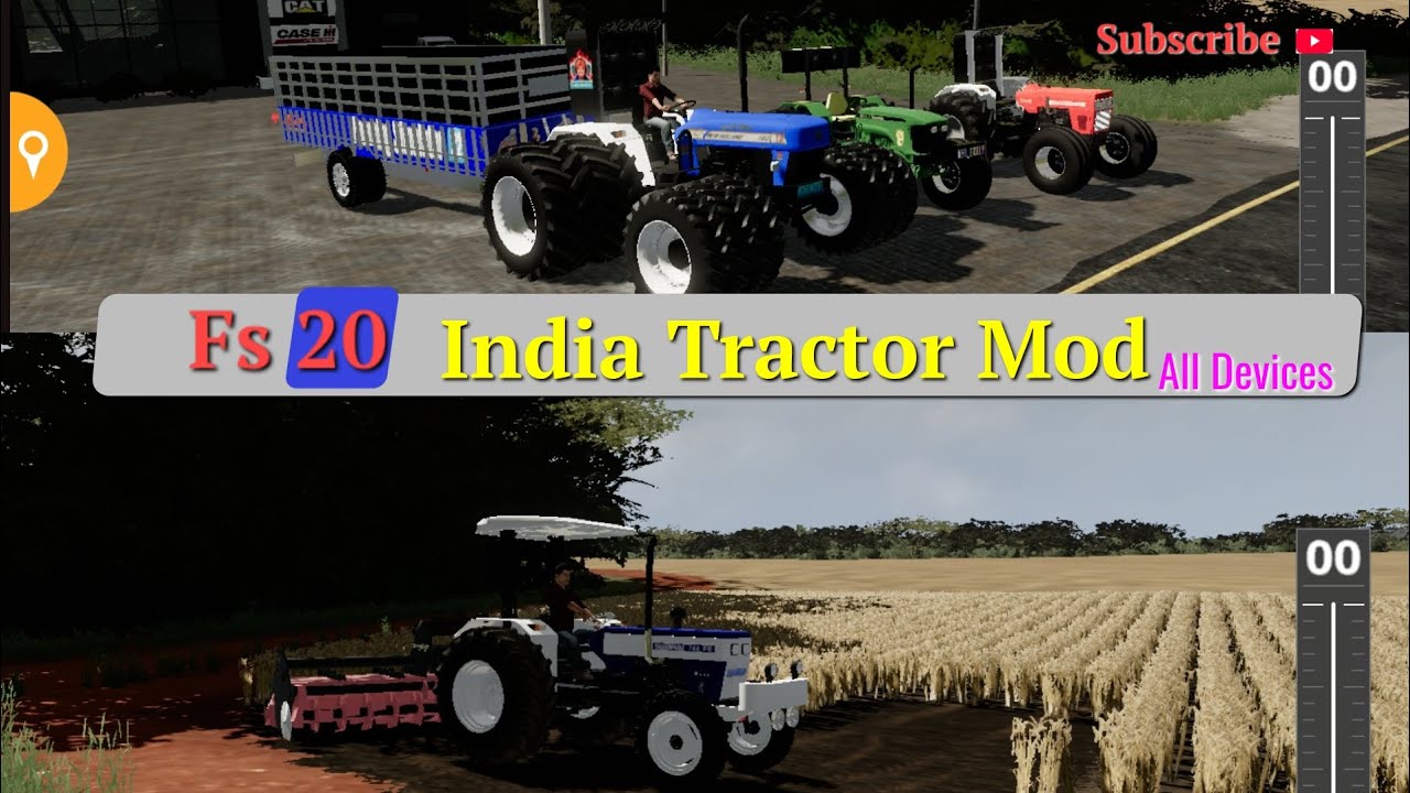 Farming simulator 20 India Tractor Mod for other tractor 🚜#viralvideo 