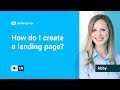 How to Create a Landing Page from Scratch in GetResponse | GetResponse Tutorial