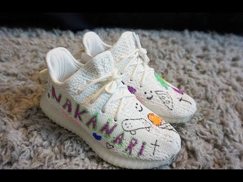 custom cream yeezys