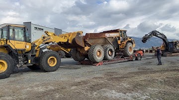 300km Heavy Haul Of Volvo A40D Articulated Dumper To Service Unit – 4K - Sotiriadis/Labrianidis