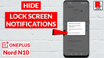 How to Hide Lock Screen Notifications in OnePlus Nord N10