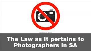 The Law as it Pertains to Photographers in South Africa by John Fox