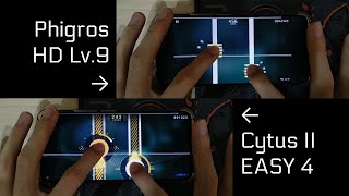 100 Same The Whole Rest hd Lv9  Easy 4 Chart Comparison phigros X Cytus Ii
