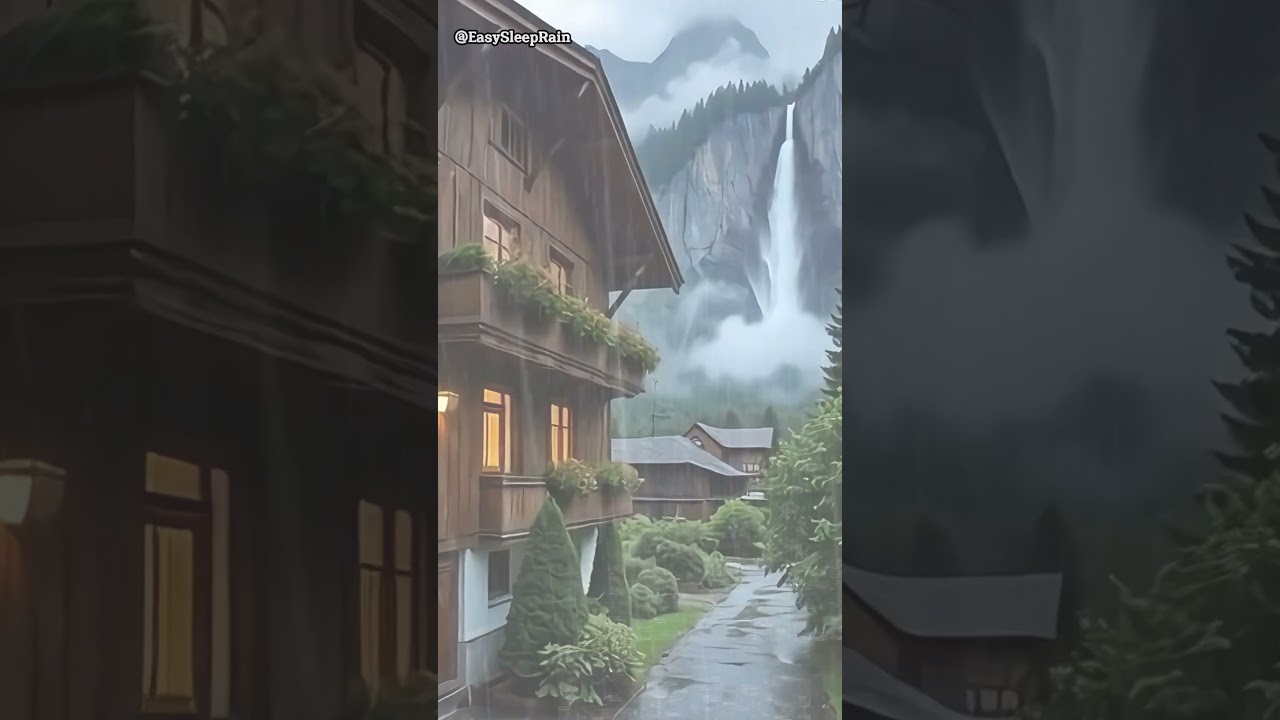 Heavy Rain & Rushing Waterfall Sounds for Sleep | Cozy Valley Chalet Ambience for Study, Relaxation auf YouTube ansehen Heavy Rain & Rushing Waterfall Sounds for Sleep | Cozy Valley Chalet Ambience for Study, Relaxation auf YouTube ansehen