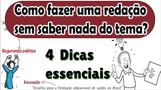 Como fazer uma redação sem saber nada do tema? 4 dicas essenciais | Desenhando a Solução