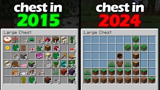 chest in minecraft 2015 vs 2024