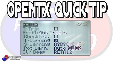 OpenTX Quick Tip: Using Preflight Checks: Pot. Warn.