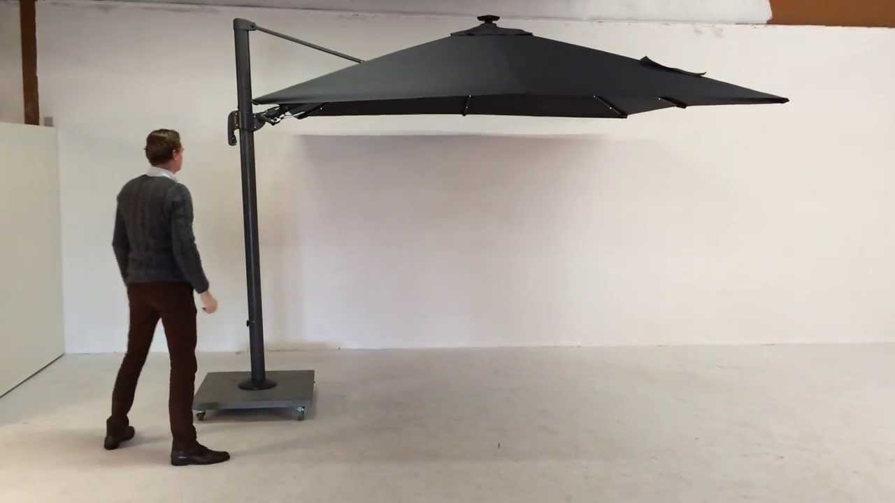 Palermo parasol with led demo youtube Sofabord 80 cm