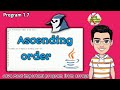 Java Program To Arrange Number In Ascending Order | Java Programs | Ascending Order Java Program