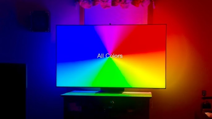 Samsung 2023 Ambilight TV by using the Philips Hue Sync TV app