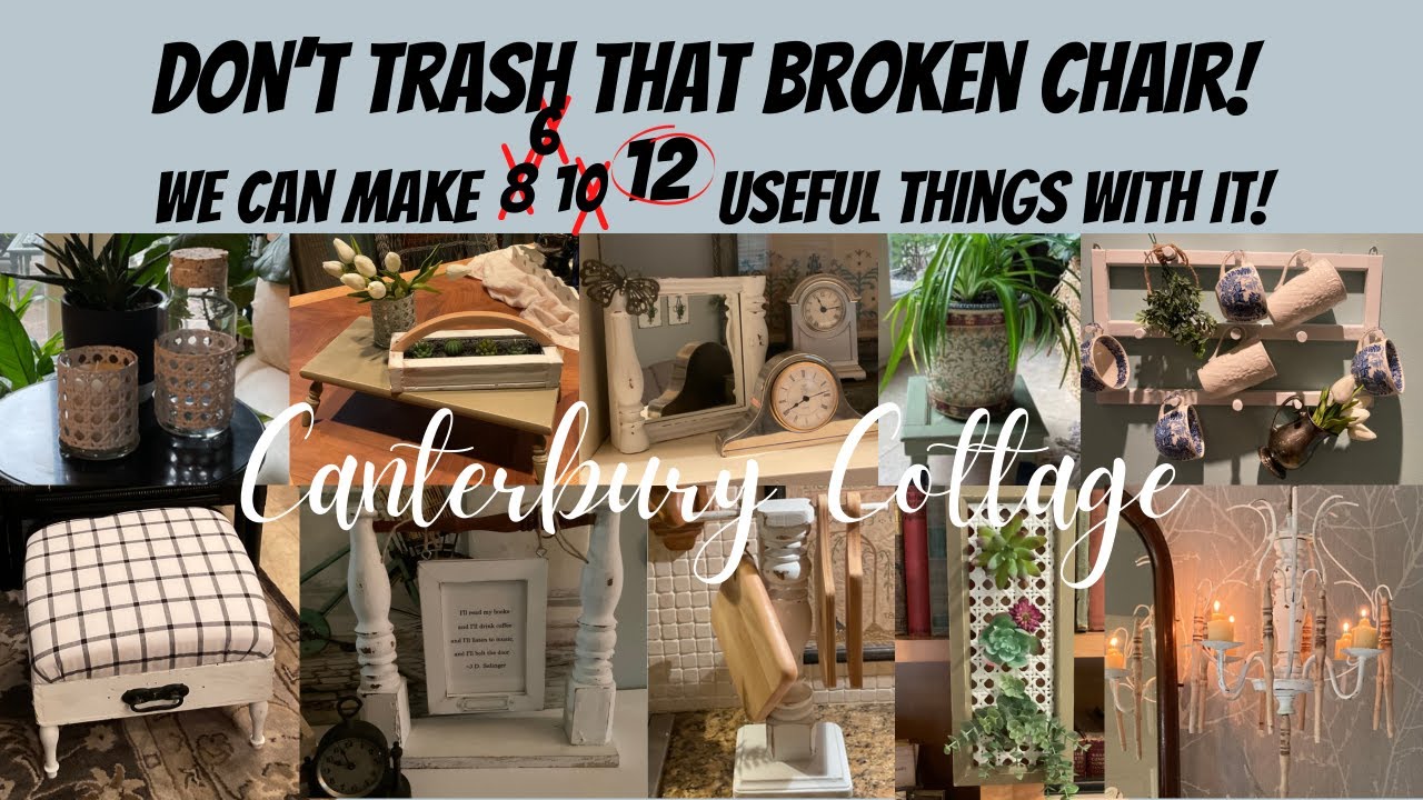 12 DIY PROJECTS REPURPOSING A BROKEN CHAIR