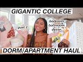 GIGANTIC College Dorm/Apartment Haul (Part 1) | Bedroom, Bathroom, Decor