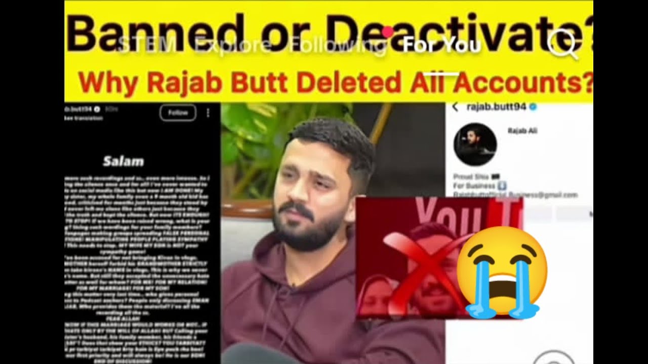 Rajab all account delete Instagram YouTube tiktok 😭😭😭