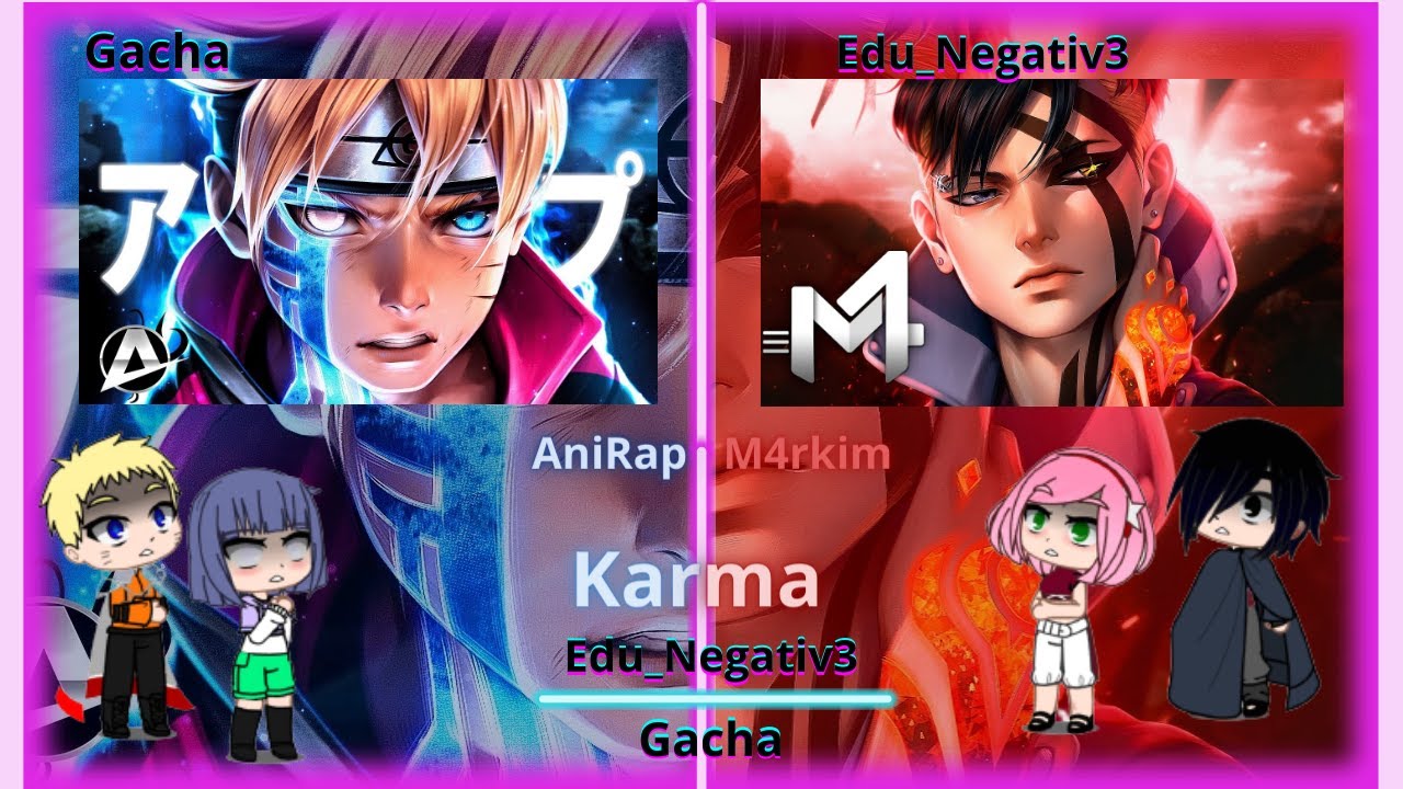 Familia Uzumaki e Uchiha Reagem ao Rap do Boruto e Kawaki | Karma | @AniRap e @M4rkim