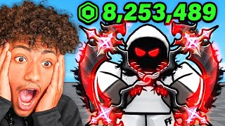 Spending 8,253,678 On The New Dual Demonic Scythe In Blade Ball