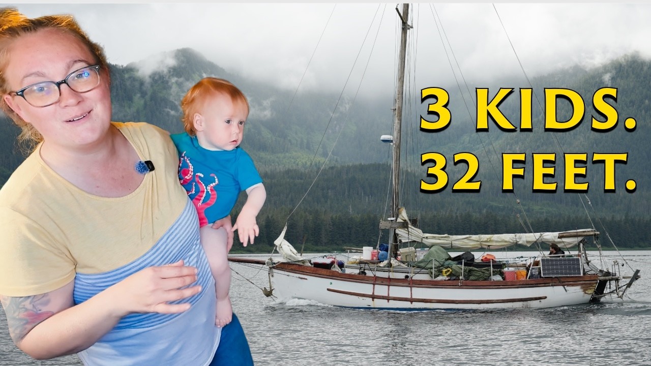 ⁣She Raises 3 Kids on a 32-Foot Sailboat in Alaska