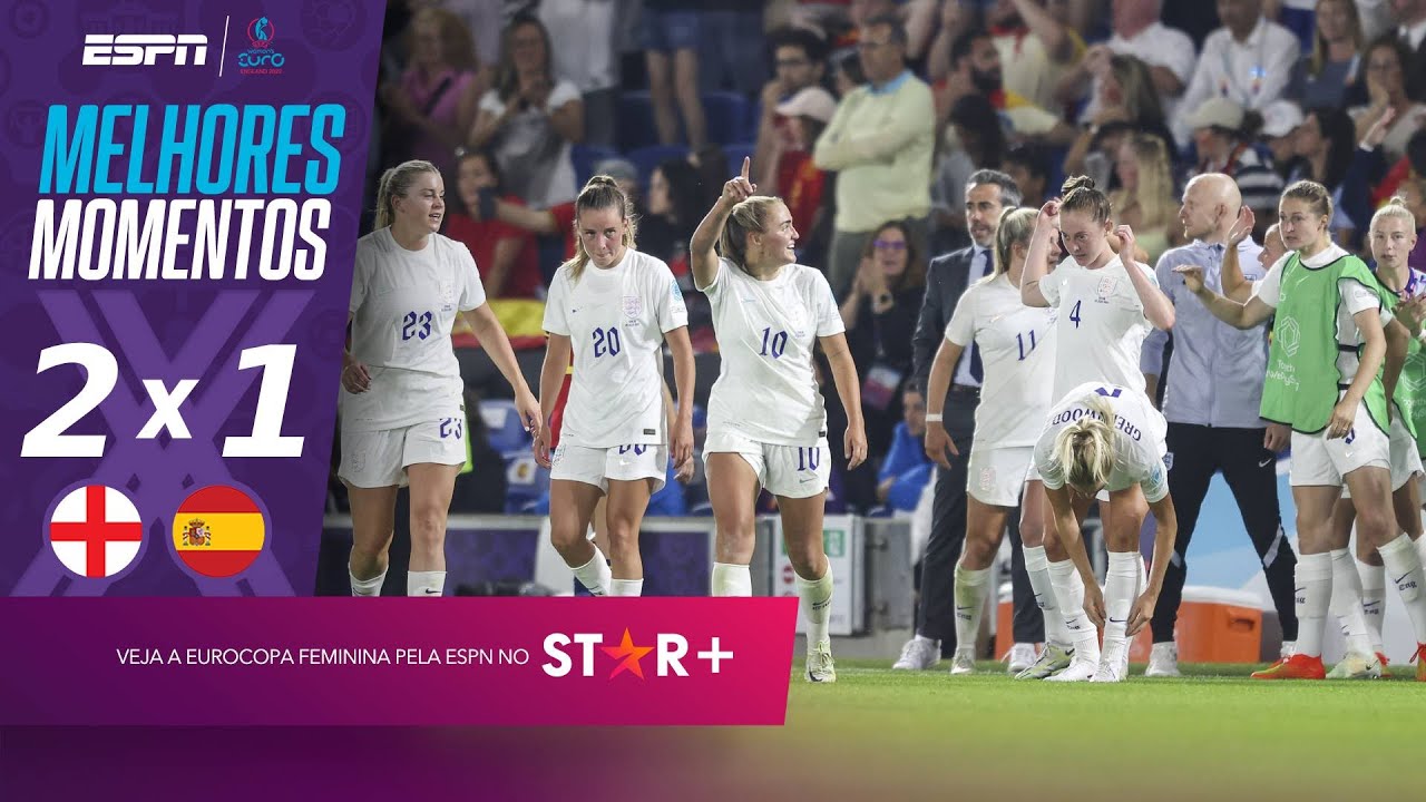 Euro feminina: Inglaterra busca virada heroica contra a Espanha na prorrogação e chega à semifinal