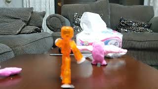 stikbot vs fall guy (stop motion)