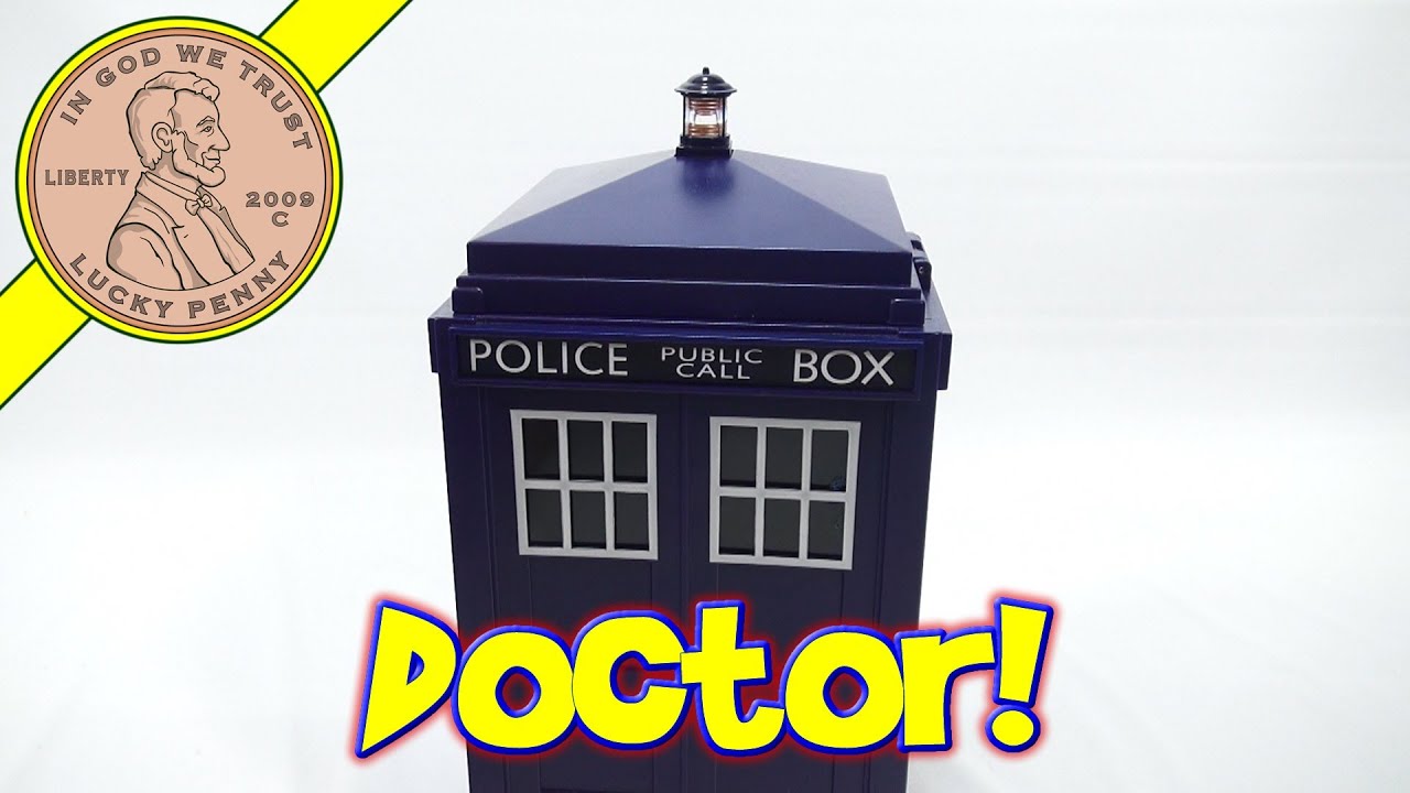 Doctor Who Tardis Lights and Sounds Cookie Jar & Jammie Dodgers & Bonus ...