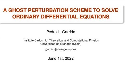 P. L. Garrido: A ghost perturbation scheme to solve ordinary differential equations