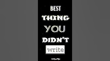 The best thing you didn