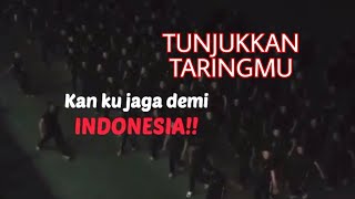 Yel yel Brimob Biru baretnya hijau bajunya