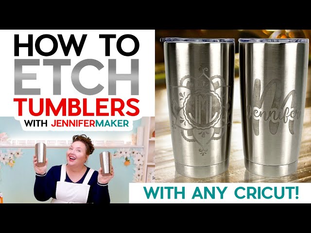 LIVE: ETCHING COATED TUMBLERS WITH YOUR CRICUT! No Laser needed 