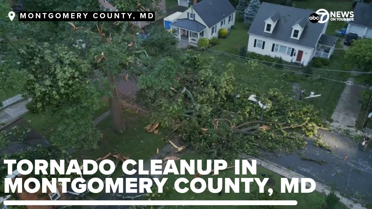 Cleanup efforts got underway in Montgomery County, Maryland after 2 ...