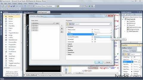 Windows Phone SDK - 7/16 Adding controls to the app (with Visual Studio)