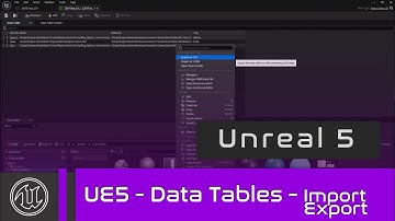 UE5 - Data Tables - Import and Export