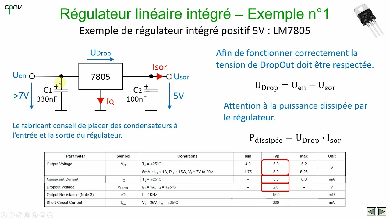 ELAN - Régulateur de tension (partie 7 - Régulateur linéaire intégré)