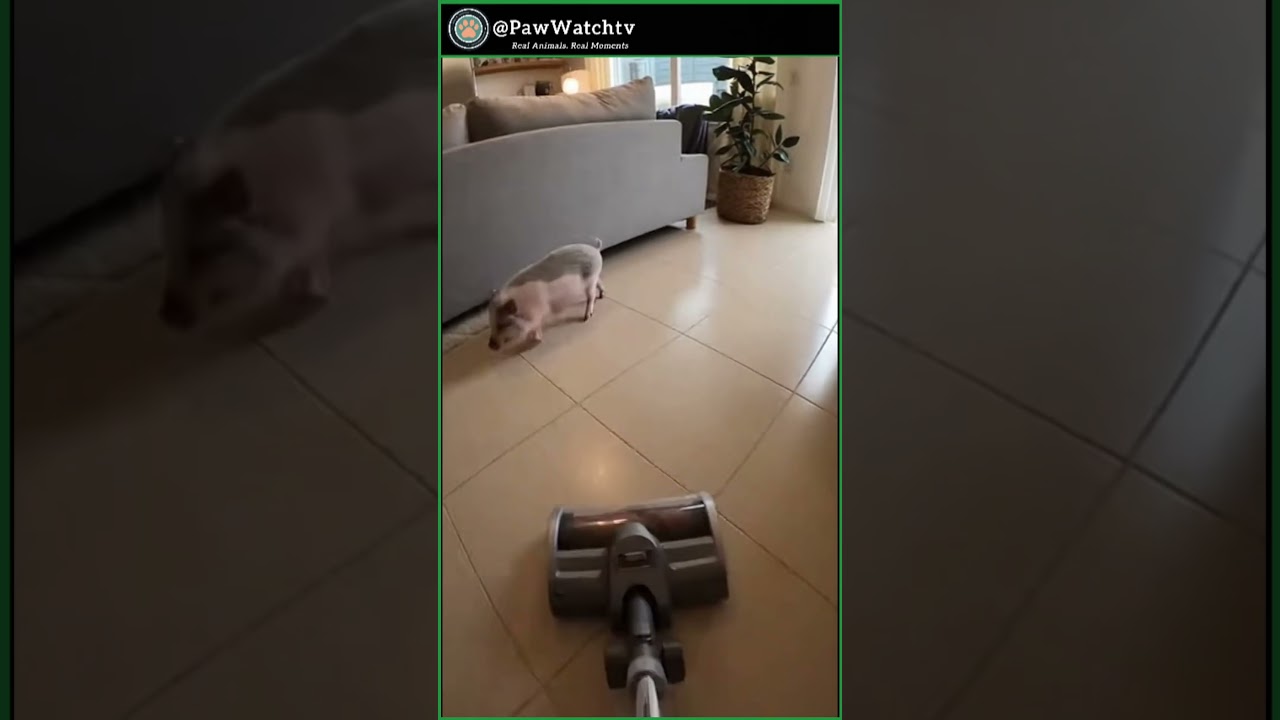 Mini Pig's Obsession With Cleaning Is Out of Control 🐷 