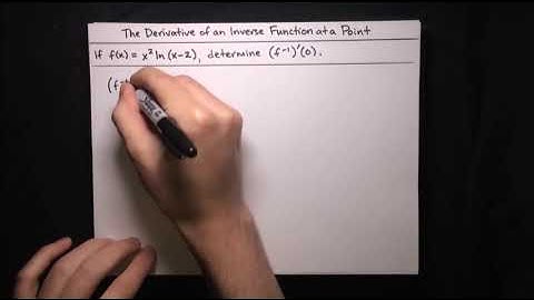 The Derivative of an Inverse Function at a Point