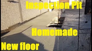 Homemade Diy Inspection Pit And Concrete Floor New Garage